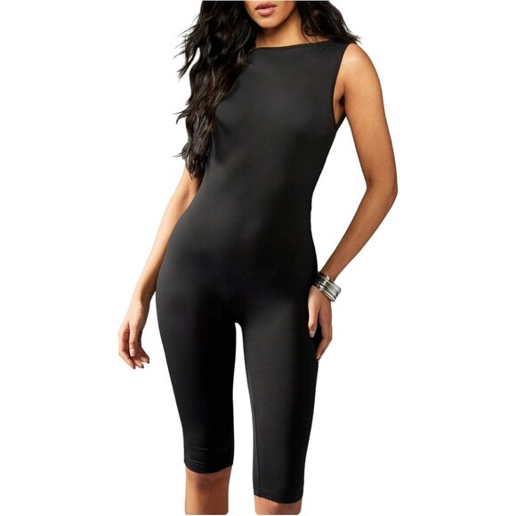 Stylish Women's Backless Romper with Stretch for Gym, Dance, and Leisure - Large - Picture 2 of 5